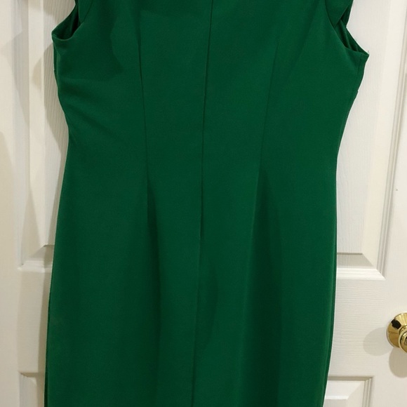 EnFocus Dress WM. Deep Green Stretchy Casual Classic#Puff Sleeves# Size 12. L. - Picture 9 of 15